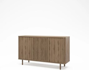 Cassettiera di colore naturale con effetto rovere 138x80x40 cm Salma – Marckeric