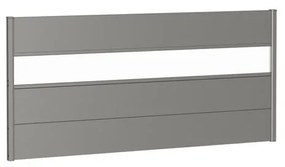 Frangivista con vetro in acciaio metallizzato grigio BIOHORT L 194 x H 91 cm, spessore 44 mm