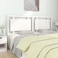 Testiera per Letto Bianca 185,5x4x100 cm Legno Massello di Pino 817956