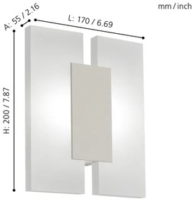 Eglo 96043 - Applique a LED METRASS 2 2xLED/4,5W/230V