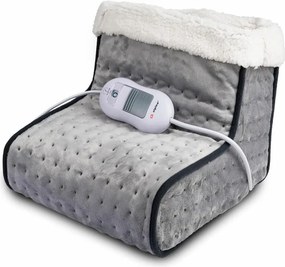 Scalda Piedi Elettrico Ciabattona Scaldapiedi Termico 100W Casa Ufficio Grigio