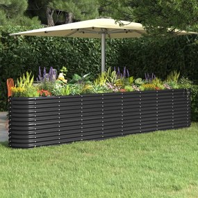 Letto Da Giardino İn Acciaio A Polvere 332x40x68 Cm Antracite /