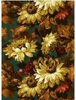 Clarke & Clarke Carta da parati Sunforest - Sage/ Russet