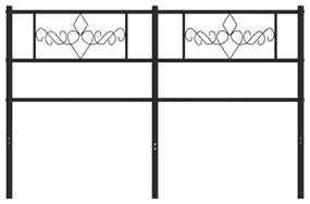 Testiera in metallo nero 120 cm