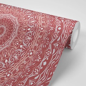 Carta da parati – Mandala in stile vintage in tonalità rosa