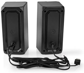 Nedis GSPR31020BK - SET 2 altoparlanti da gioco LED RGB 18W/5V