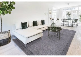 Tappeto in lana grigio scuro 200x300 cm Linea - Agnella