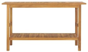 Vanità da bagno in legno massello di teak 132x45x75 cm