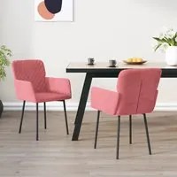 Sedie da Pranzo 2 pz Rosa in Velluto cod mxl 29142