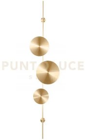 Applique a parete led idol in alluminio oro 33w 3720lm cct 3000k 40...