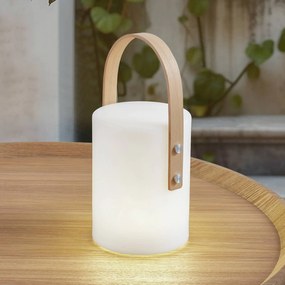 Lindby LED lampada da tavolo ricaricabile per esterni Juria, bianco, CCT,