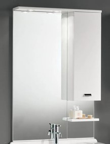 Specchio Contenitore Con Illuminazione Rimini lucido bianco L 70 x H 108 x P 18.5 cm