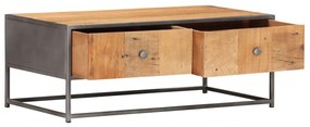 Tavolino da caffè 90x50x35 cm in legno massello di recupero