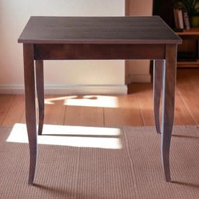 Tavolo fisso in legno gamba a sciabola RISTORANTE misura 90x90 NOCE