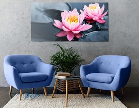 Quadro su tela – Fiore di loto nel lago
