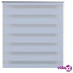 vidaXL Tenda a rullo oscurante zebra 100x175 bianca