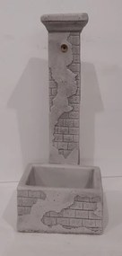 Fontana a colonna DEL BORGO in cemento H 73 cm, 38 x 28 cm