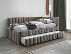 Letto Alfie in velluto beige - Blu40 120×200 cm