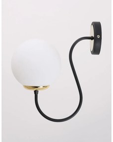 Lampada da parete bianca e nera ø 15 cm Oslo – Squid Lighting