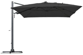 Ombrellone decentrato grigio Sombra NATERIAL L 392 x 400 cm con telo grigio