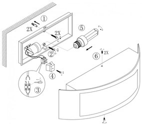 Applique Nera da Parete E27, IP54 da Esterno - Serie ARC Base E27