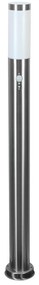 Paletto da giardino con Sensore Movimento 1m in Acciaio Inox E27 Colore Inox