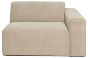 Modulo divano in velluto a coste beige (angolo destro) Sting - Scandic