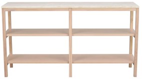 Consolle bianca con piano in pietra 140x40 cm Orwel - Rowico