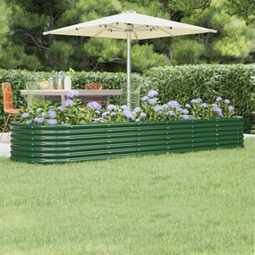 Letto Giardino Acciaio Verniciato A Polvere 296x80x36 Cm Verde /