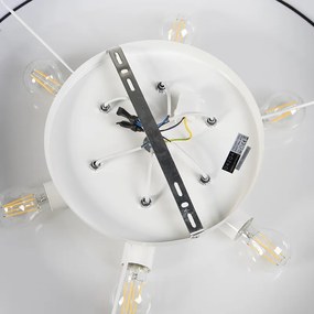 Lampada da soffitto country nera 70 cm - Drum