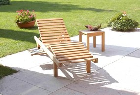 Lettino lidia in teak Massiccio 208x65x35cm