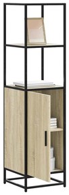 Credenza Rovere Sonoma 35,5x35x139 Cm Legno Multistrato Metallo /