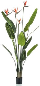 Pianta Artificiale Di Strelitzia Con 4 Fiori İn Vaso 150 Cm /