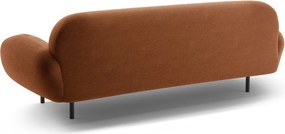 Divano color terracotta con rivestimento in bouclé 208 cm Poppy – Micadoni