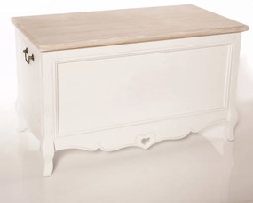 Baule in legno di paulownia shabby chic