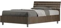 Letto 1 piazza e mezza 120x190 cm testata inclinata con doghe Ankel - Contenitore,Noce