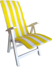 Cuscino imbottito pieghevole copri sdraio sedia 50x154 con bordino GIALLO