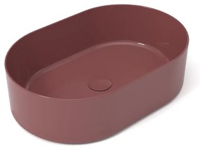 Lavabo da appoggio OLYMPIA CERAMICA ovale in ceramica L 60 x H 17 x P 40 cm melanzana lucido