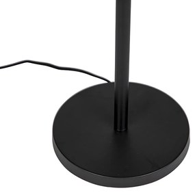 Lampada da terra nera con paralume bianco 50 cm - Simplo