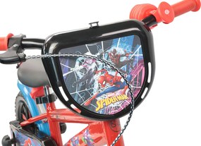 Bicicletta per Bambini 12" Marvel Spiderman Freno Caliper e Stabilizzatori in Acciaio Hi-Ten Rosso...