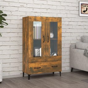 Credenza Rovere Fumo 70x31x115 Cm İn Legno Multistrato /