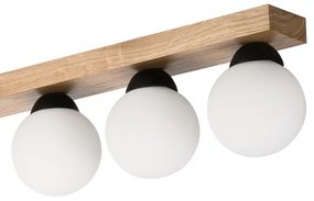 Lampadario a plafone MATTE 2xE27/15W/230V + 3xG9/5W/230V nero/quercia