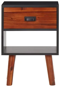 Comodini 2 pz in legno massello di acacia 40x30x57 cm