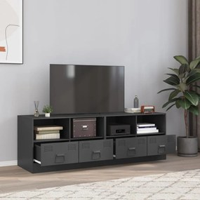 Mobili Tv 2 Pz Antracite 67x39x44 Cm İn Acciaio /
