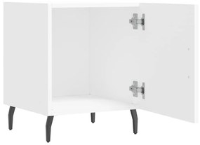 Comodini 2 pz Bianchi 40x40x50 cm in Legno Multistrato