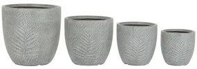 Set di vasi da fiori Home ESPRIT Grigio chiaro Fibra di Vetro Magnesio 44 x 44,5 x 43 cm (4 Unità)