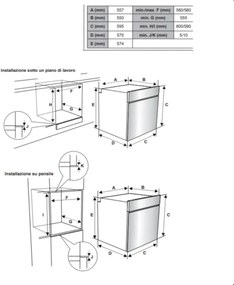 Forno Elettrico Incasso 60X58 cm 72L statico Nero Atlantic