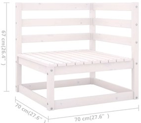 Set Divani da Giardino 4 pz con Cuscini Legno Massello Pino