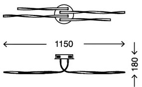 Briloner 3340-042 - Plafoniera LED dimmerabile TWIN 4xLED/7,5W/230V