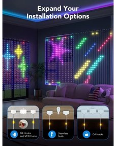 Govee - RGBIC Curtain Lampada 520 LED 1,5x2m Wi-Fi IP65